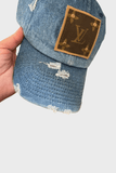 Up-Cycled Distressed Denim Baseball Cap - Apalipapa