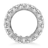 14k White Gold Round Diamond Decorated Eternity Ring - Apalipapa