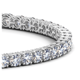 14k White Gold Round Diamond Tennis Bracelet (10 cttw) - Apalipapa