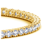 14k Yellow Gold Round Diamond Tennis Bracelet (10 cttw) - Apalipapa