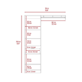 150 Closet System British, One Drawer, Three Metal Rods, White Finish - Apalipapa