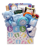 New Baby Celebration Gift Box - Blue - baby bath set - new baby gift basket - baby gift baskets - baby shower gifts - Apalipapa