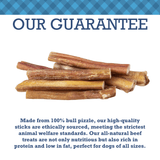 Country Living All-Natural Beef Bully Stick Dog Treats - 6" Standard (10-Pack)