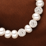 Venus Italian Pearl Bracelet - With 3 Crystal Moon Beads - Apalipapa