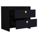 Nightstand Dreams, Two Drawers, Black Wengue Finish - Apalipapa