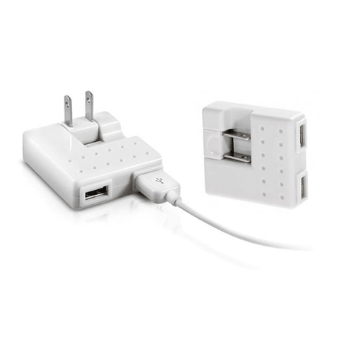 Dual Port USB With Folding Power Plug In - Apalipapa