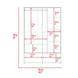 Bamboo Armoire, Double Door Cabinets, Five Shelves, Hanging Rod - Apalipapa