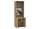 Dallas Bar Double Door Cabinet, Five Wine Cubbies, Two Shelves, Two Interior Shelves - Apalipapa