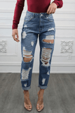 Destroyed and Ripped Maxed Out Boyfriend Jeans - Apalipapa