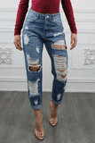 Destroyed and Ripped Maxed Out Boyfriend Jeans - Apalipapa