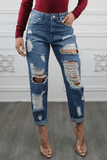 Destroyed and Ripped Maxed Out Boyfriend Jeans - Apalipapa