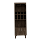 Harvey Bar Double Door Cabinet, Twelve Wine Cubbbies, Two Shelves - Apalipapa