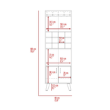 Harvey Bar Double Door Cabinet, Twelve Wine Cubbbies, Two Shelves - Apalipapa