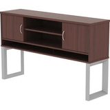 Lorell Relevance Series Mahogany Laminate Office Furniture Hutch - 59" x 15" x 36" - 3 Shelve(s) - Finish: Mahogany, Laminate - Apalipapa