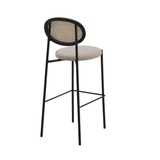 Modern Wicker Bar Stool With Black Steel Frame, Set of 2 - Apalipapa