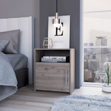 Nightstand Cuarzz, One Cabinet, Light Gray Finish - Apalipapa