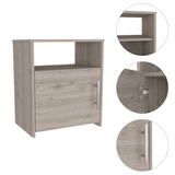 Nightstand Cuarzz, One Cabinet, Light Gray Finish - Apalipapa