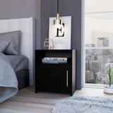 Omaha Nightstand, Single Door Cabinet, Metal Handle, One Shelf, Superior Top - Apalipapa