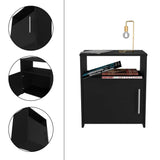 Omaha Nightstand, Single Door Cabinet, Metal Handle, One Shelf, Superior Top - Apalipapa