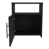 Omaha Nightstand, Single Door Cabinet, Metal Handle, One Shelf, Superior Top - Apalipapa