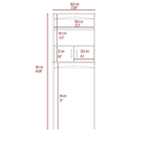 Over The Toilet Cabinet Valentia, Three Shelves, White Finish - Apalipapa