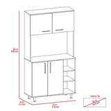 Pantry Cabinet Delaware, Double Door, White Finish - Apalipapa