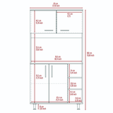 Pantry Cabinet Delaware, Double Door, White Finish - Apalipapa