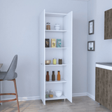 Pantry Cabinet Phoenix, Five Interior Shelves, White Finish - Apalipapa