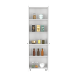 Pantry Cabinet Phoenix, Five Interior Shelves, White Finish - Apalipapa