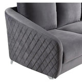 Sofia Gray Velvet Modern Chic Sofa Couch - Apalipapa