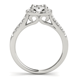 Square Shape Halo Diamond Engagement Ring in 14k White Gold (1 1/2 cttw) - Apalipapa