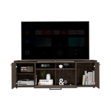 Tv Stand for TV´s up 55" Dext, One Cabinet, Double Door, Dark Walnut Finish - Apalipapa