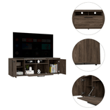 Tv Stand for TV´s up 55" Dext, One Cabinet, Double Door, Dark Walnut Finish - Apalipapa