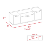 Tv Stand for TV´s up 55" Dext, One Cabinet, Double Door, Dark Walnut Finish - Apalipapa