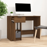 vidaXL Desk Brown Oak 39.4"x19.7"x29.5" Engineered Wood - Apalipapa