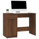 vidaXL Desk Brown Oak 39.4"x19.7"x29.5" Engineered Wood - Apalipapa