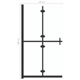 vidaXL Foldable Walk-in Shower Wall Transparent ESG Glass 47.2"x74.8" - Apalipapa