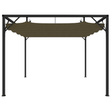 vidaXL Garden Gazebo with Retractable Roof 9.8'x9.8' Taupe 0.6 oz/ft² - Apalipapa