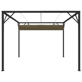 vidaXL Garden Gazebo with Retractable Roof 9.8'x9.8' Taupe 0.6 oz/ft² - Apalipapa