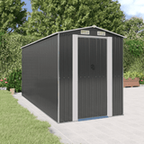 vidaXL Garden Shed Anthracite 75.6"x173.2"x87.8" Galvanized Steel - Apalipapa