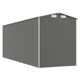 vidaXL Garden Shed Light Gray 75.6"x205.9"x87.8" Galvanized Steel - Apalipapa