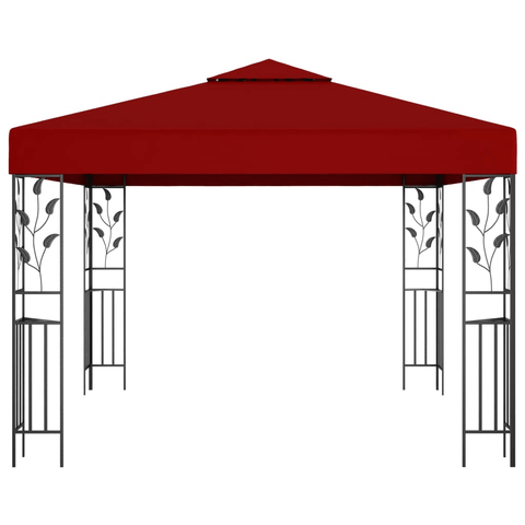 vidaXL Gazebo 9.8'x9.8' Wine Red - Apalipapa