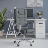 vidaXL Massage Reclining Office Chair Dark Gray Fabric - Apalipapa