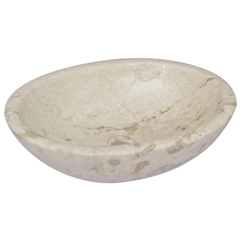 vidaXL Sink Cream 20.9"x15.7"x5.9" Marble - Apalipapa