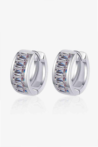 1.8 Carat Moissanite 925 Sterling Silver Huggie Earrings - Apalipapa