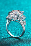 10 Carat Moissanite Flower-Shaped Ring - Apalipapa