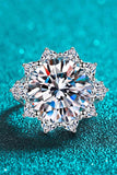 10 Carat Moissanite Flower-Shaped Ring - Apalipapa