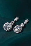 12 Carat Moissanite Platinum-Plated Drop Earrings - Apalipapa