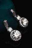 12 Carat Moissanite Platinum-Plated Drop Earrings - Apalipapa