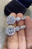 12 Carat Moissanite Platinum-Plated Drop Earrings - Apalipapa